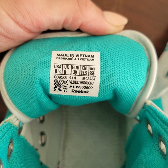 RARE Reebok CrossFit Nano Lite TR high top Teal/ light gray women's 8.5 LIKE NEW - Picture 5 of 9